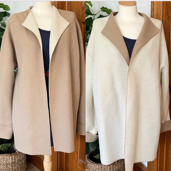 NEW Easy Spirit 99% merino wool knit coatigan coat jacket SZ 10-12 Cardigan - Picture 1 of 14